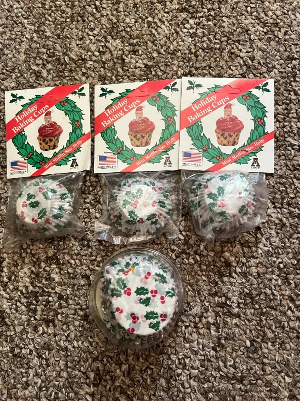 Vintage Lot of Assorted Cupcake Liners Baking Cups